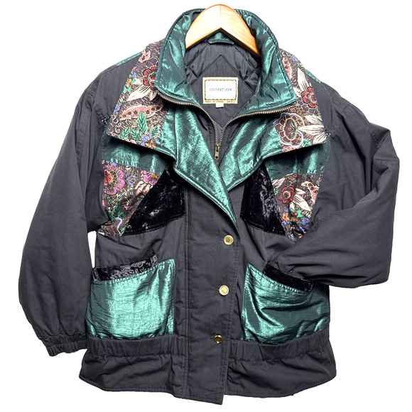 Current Seen Jacket Women's Size M Colorful Jewel Toned 1990s Retro Winter Ski - Picture 1 of 11
